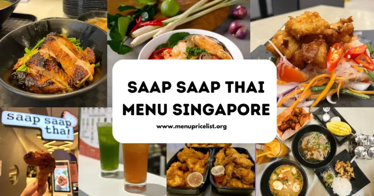 Saap Saap Thai Menu Singapore